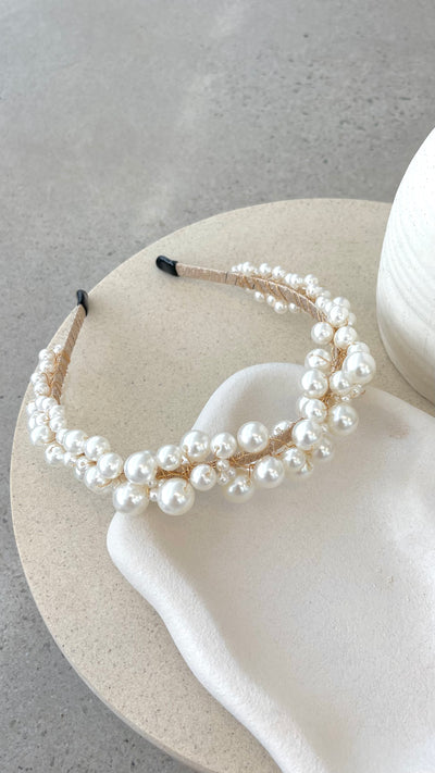 Load image into Gallery viewer, Rochelle Headband - Pearl - Billy J
