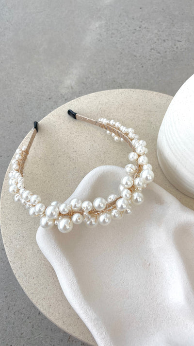 Load image into Gallery viewer, Rochelle Headband - Pearl - Billy J
