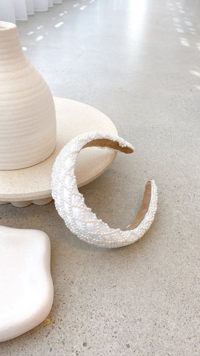 Load image into Gallery viewer, Valencia Headband - White - Billy J
