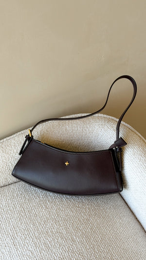 Bessi Shoulder Bag - Choc PU/Gold - Billy J