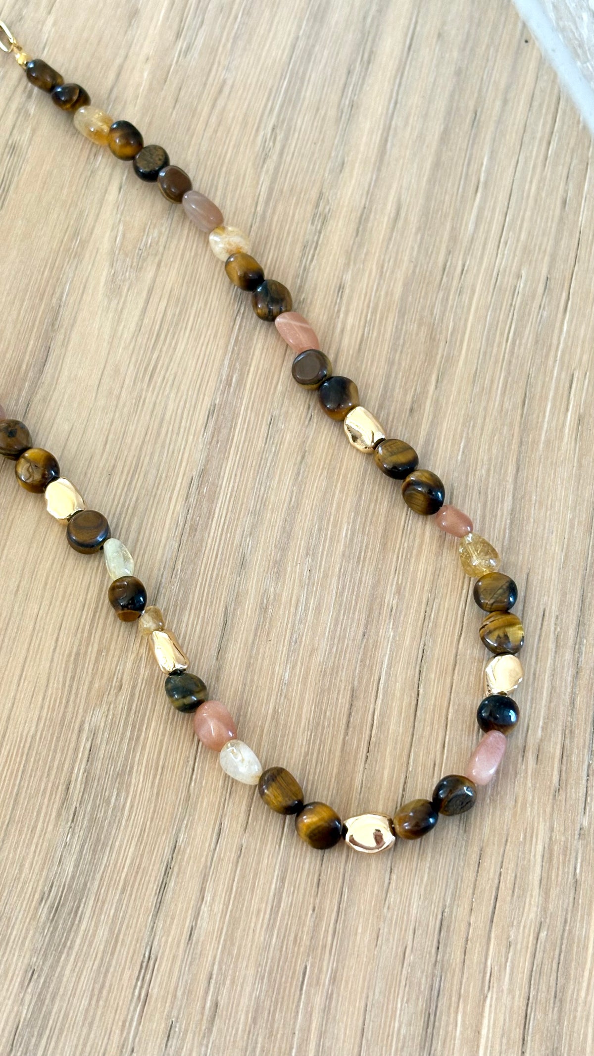 Kohen Beaded Necklace - Golden Brown - Billy J