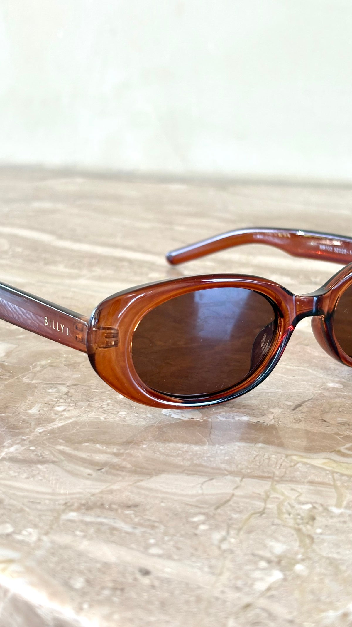 Annalise Oval Sunglasses - Brown