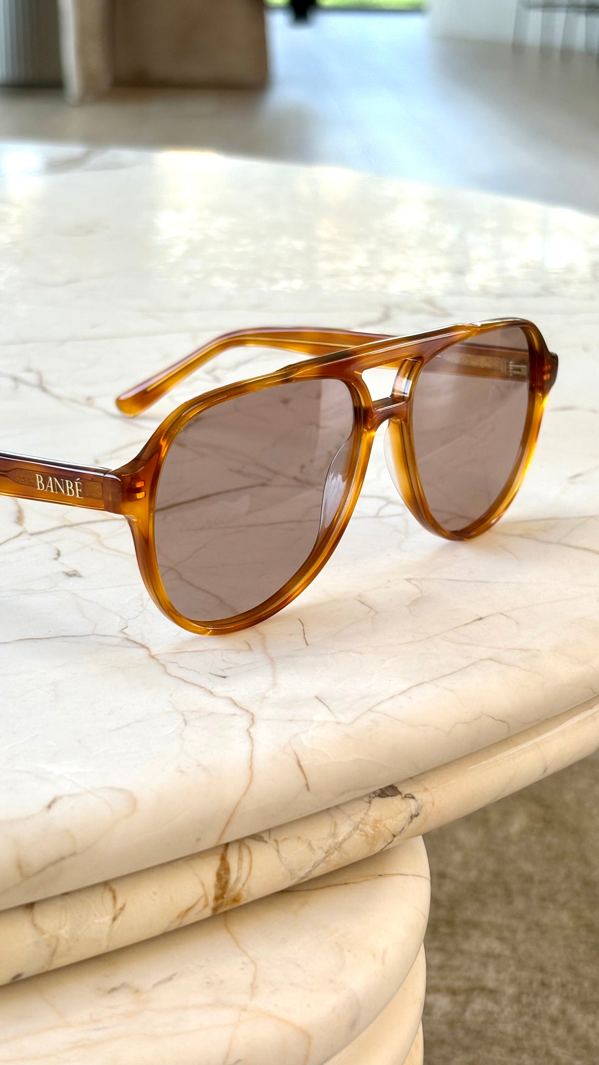The Florence Sunglasses - Deep Amber/Rose