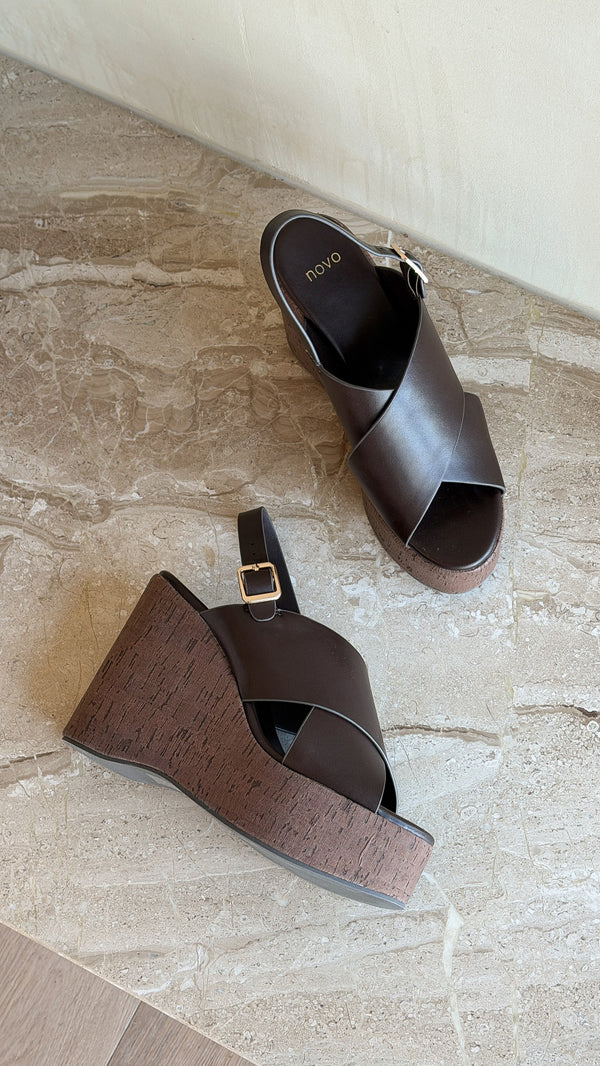 Bambola Wedge Heels - Espresso - Billy J