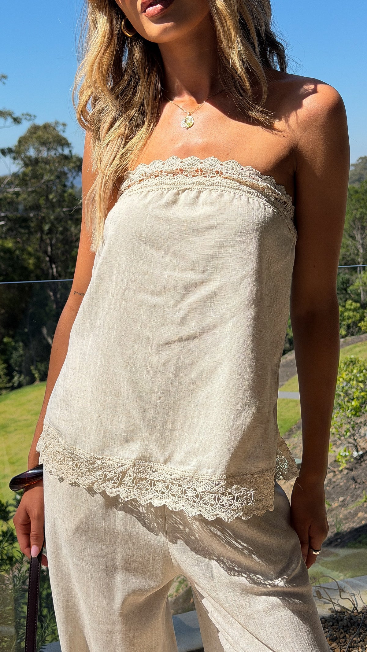 Luna Top and Pants Set - Oat - Billy J