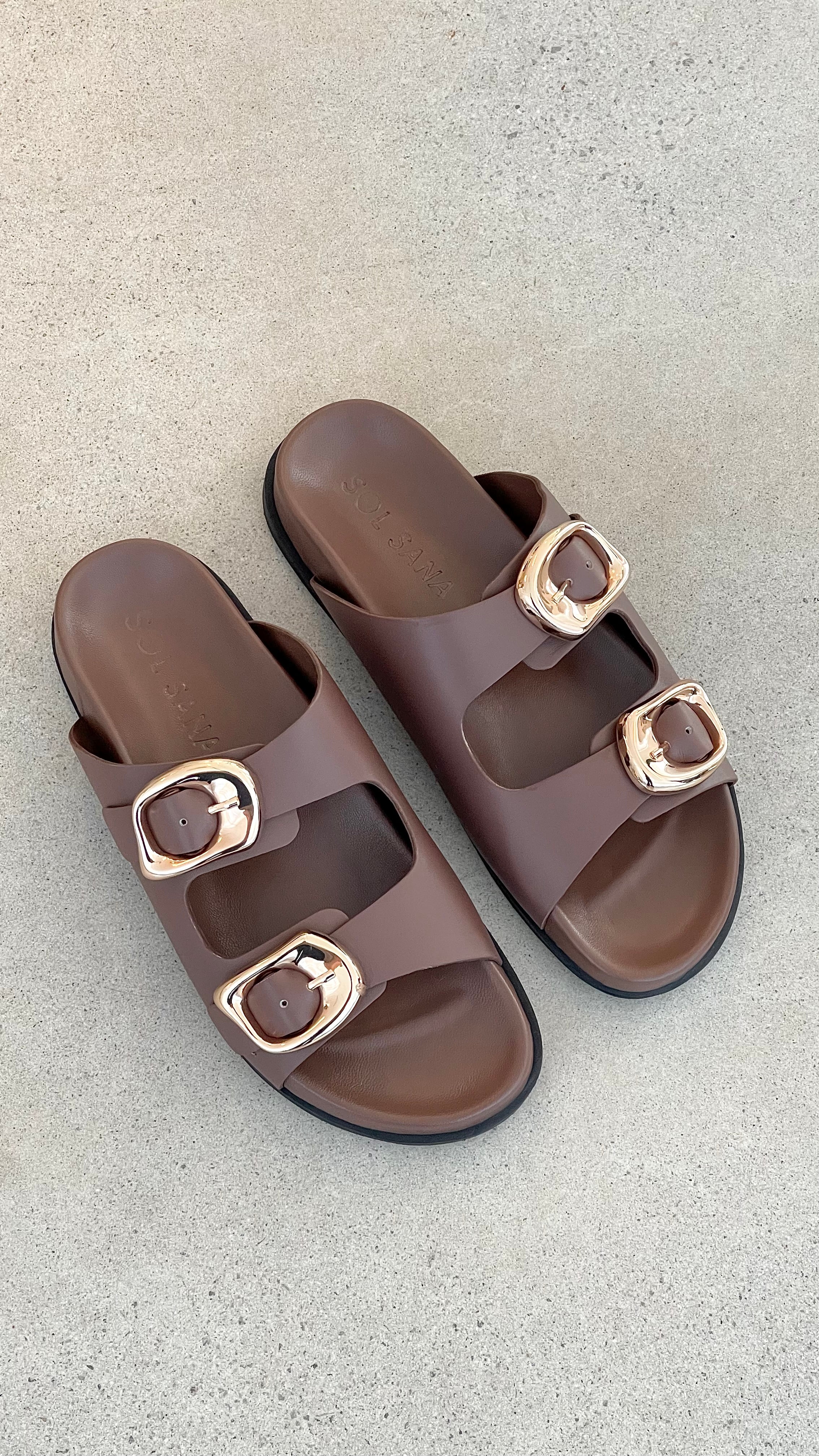 Sol Sana San Jose Footbed - Cocoa / Gold - Billy J