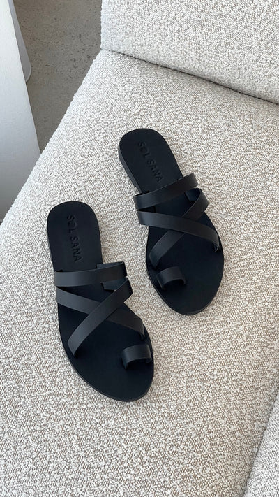 Load image into Gallery viewer, Sol Sana Signorita Sandal - Black - Billy J
