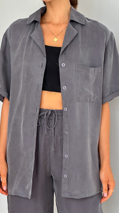 Load image into Gallery viewer, Pepperwood Cupro Shirt - Ash
