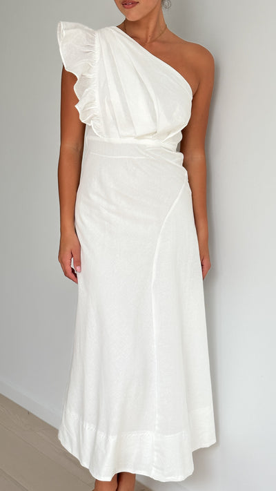 Load image into Gallery viewer, Stassie Midi Dress - White - Billy J
