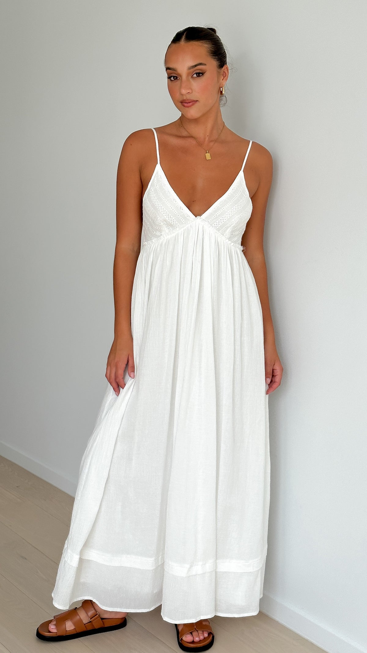Elouise Maxi Dress - White - Billy J