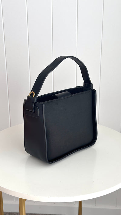 Load image into Gallery viewer, Poppi Suede Mini Handbag - Black - Billy J

