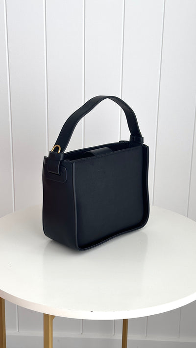 Load image into Gallery viewer, Poppi Suede Mini Handbag - Black
