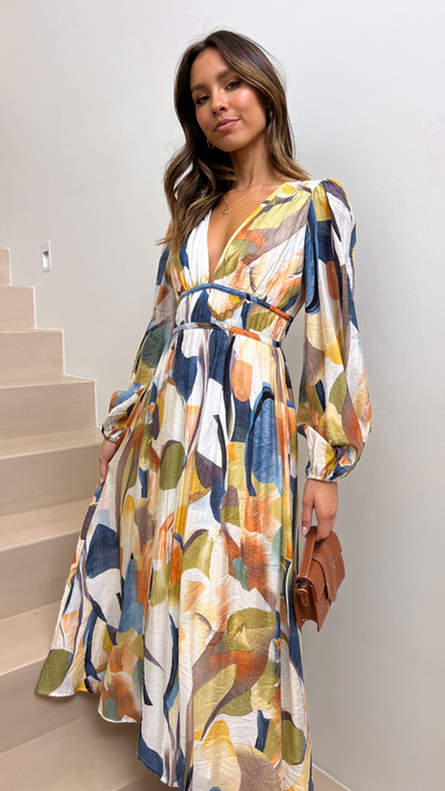 Load image into Gallery viewer, Brylee Maxi Dress - Multi Print
