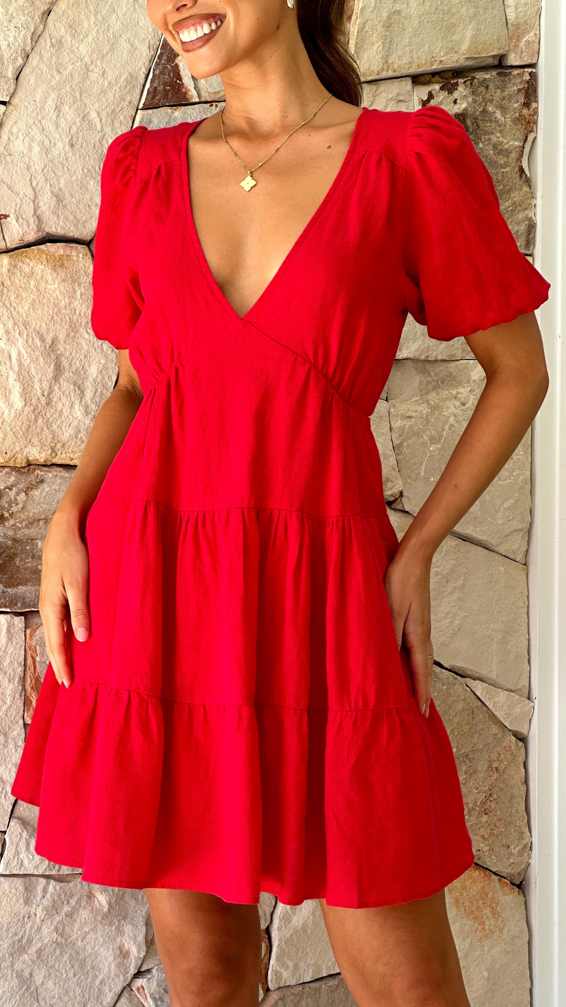 Milly Mini Dress - Red
