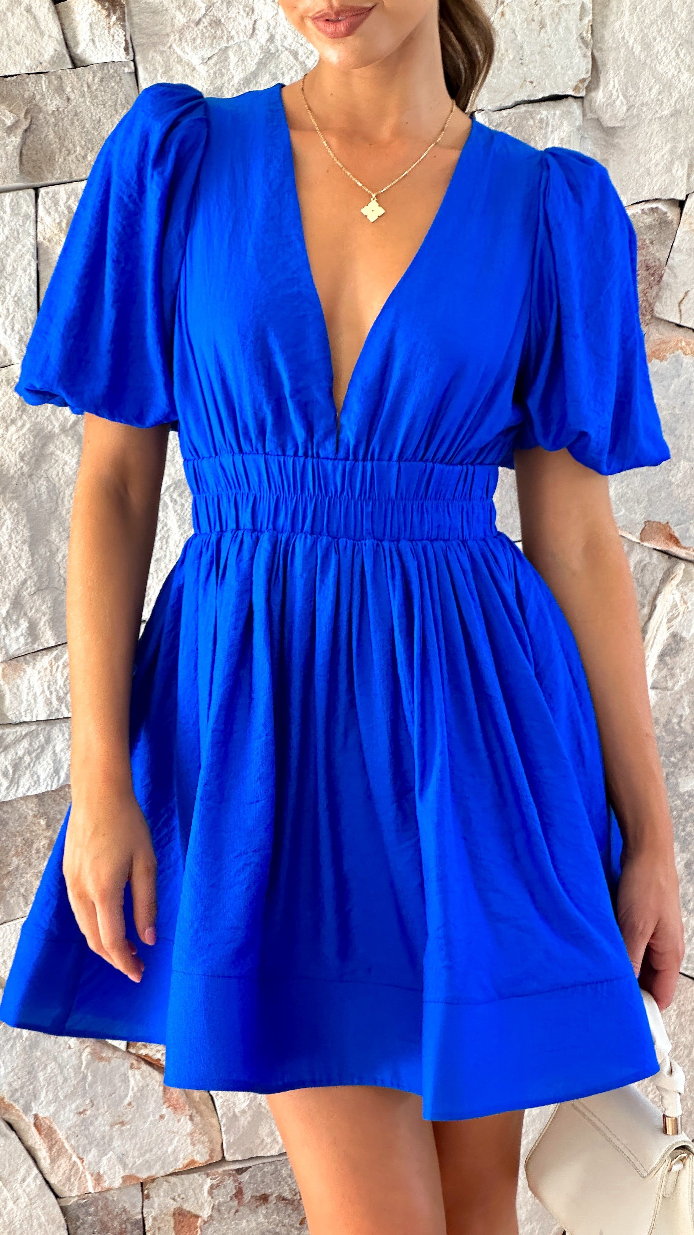 Erin Mini Dress - Royal Blue