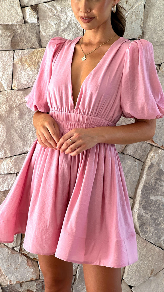Erin Mini Dress - Soft Pink - Billy J