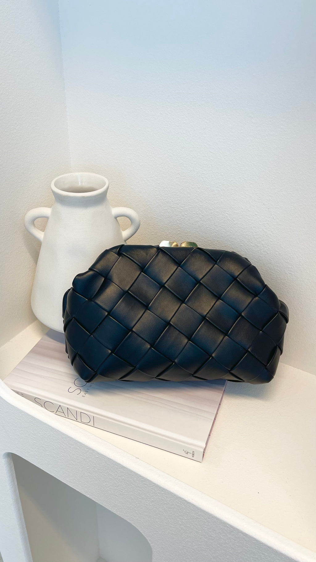 Vasanti Woven Clutch - Black - Billy J