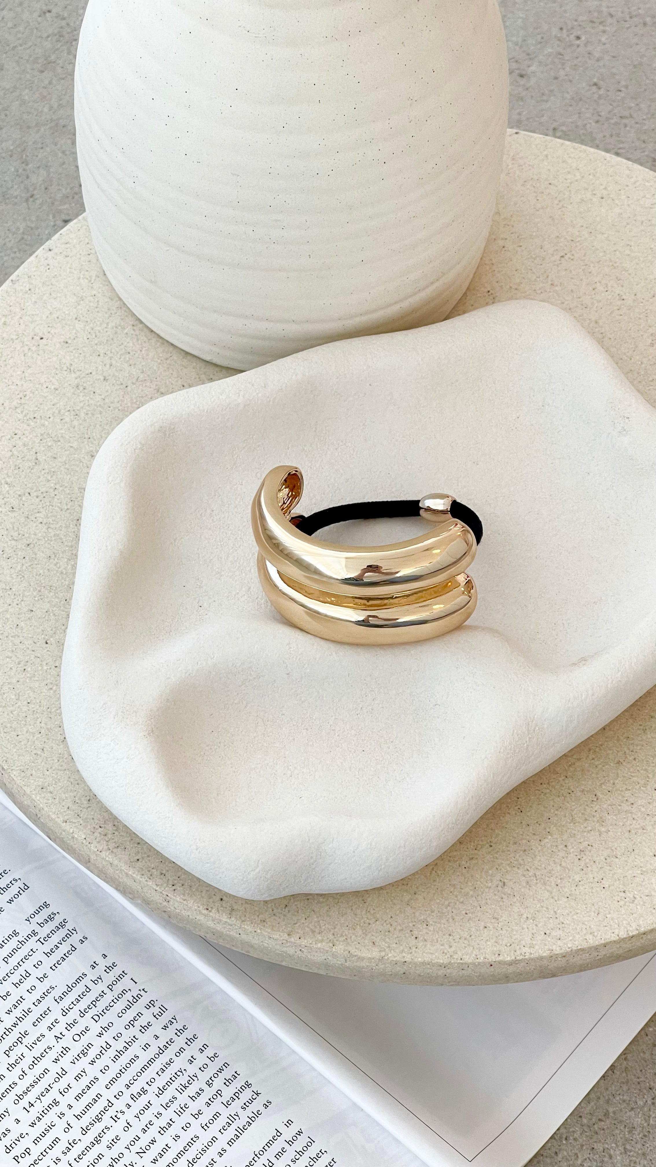 Saku Hair Tie - Gold - Billy J