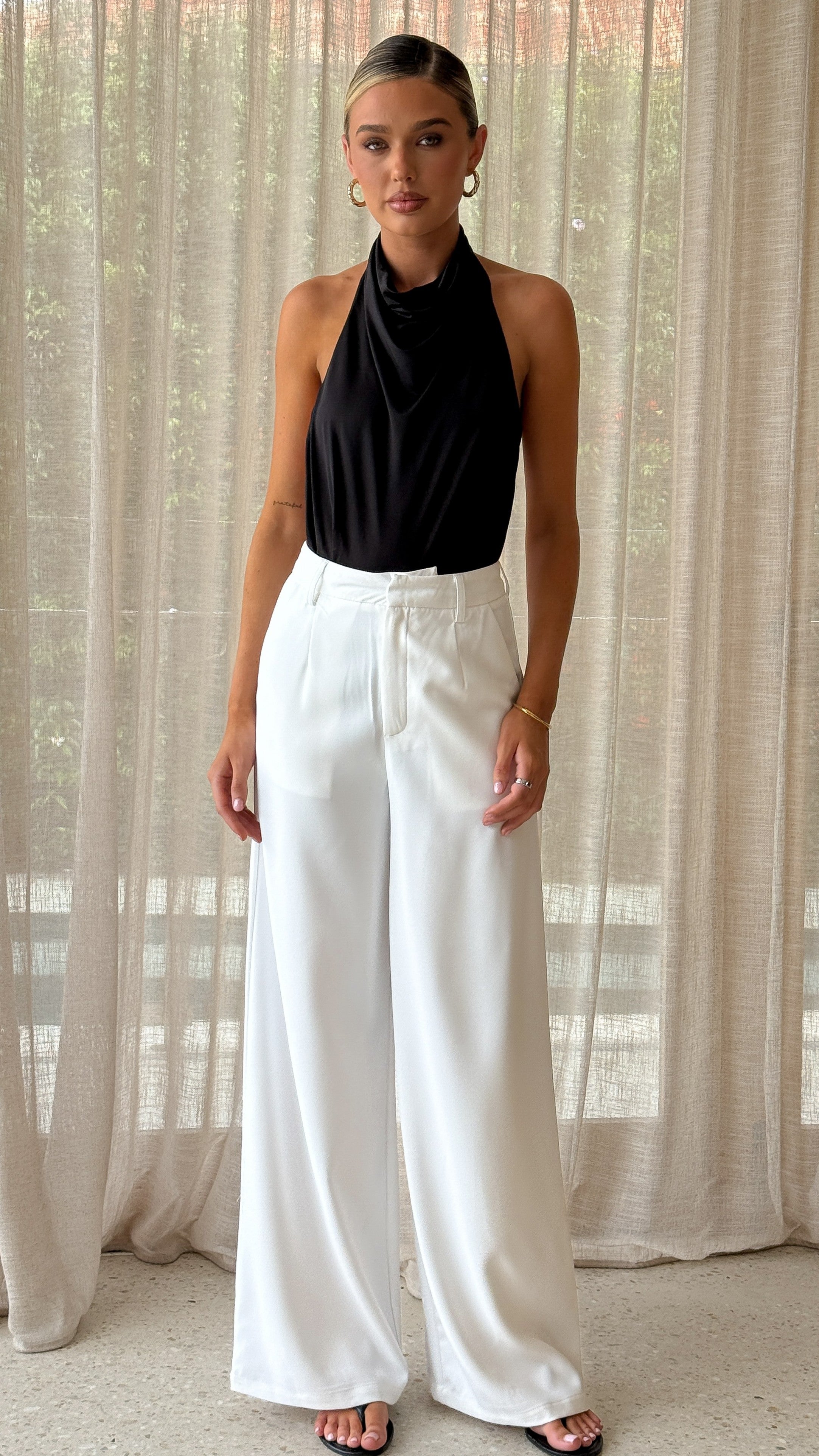 Maeva Tailored Pants - White - Billy J