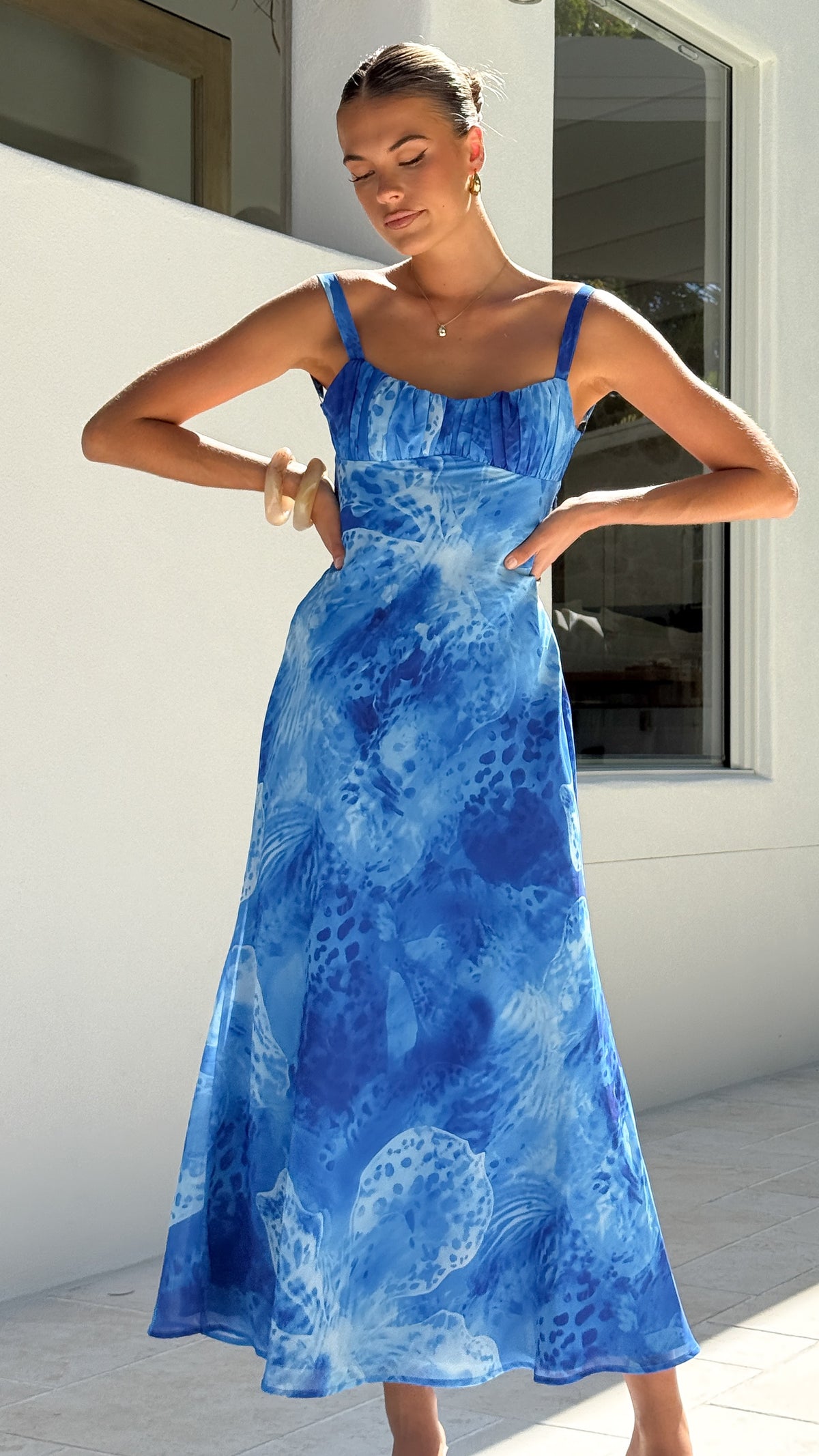 Margo Midi Dress - Ocean Blue - Billy J