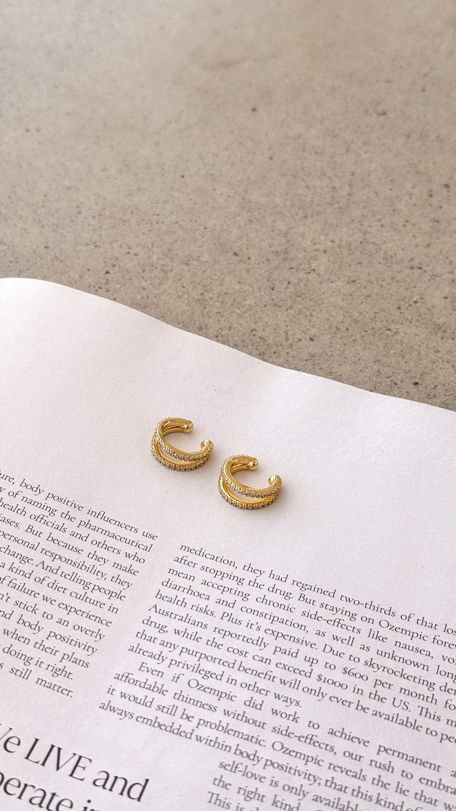 Becci Cuff Earrings - Gold - Billy J
