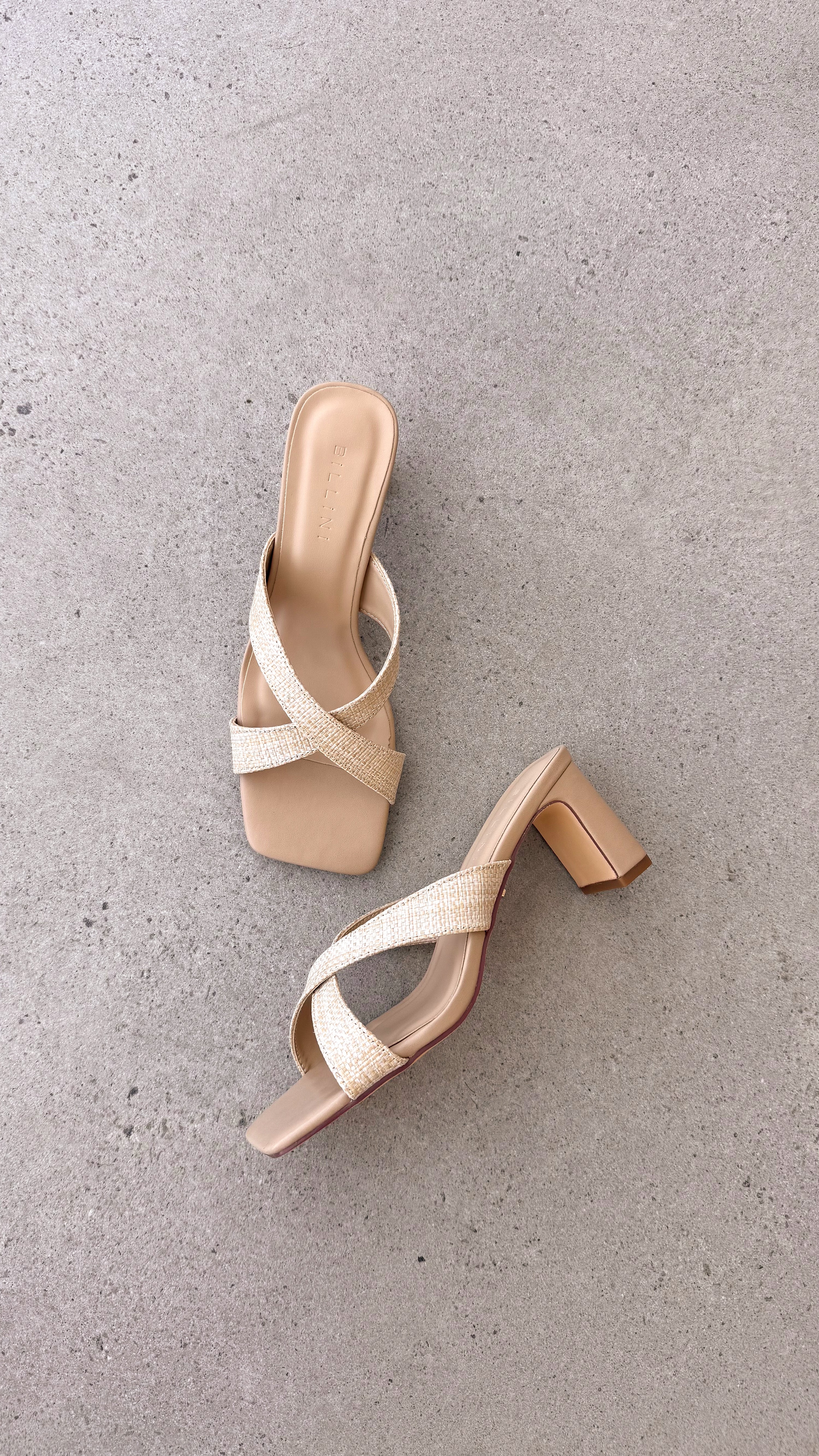 Camila Heel - Natural Raffia - Billy J