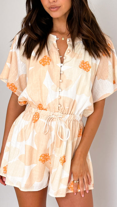 Load image into Gallery viewer, Santorini Playsuit - Buttercup Floral
