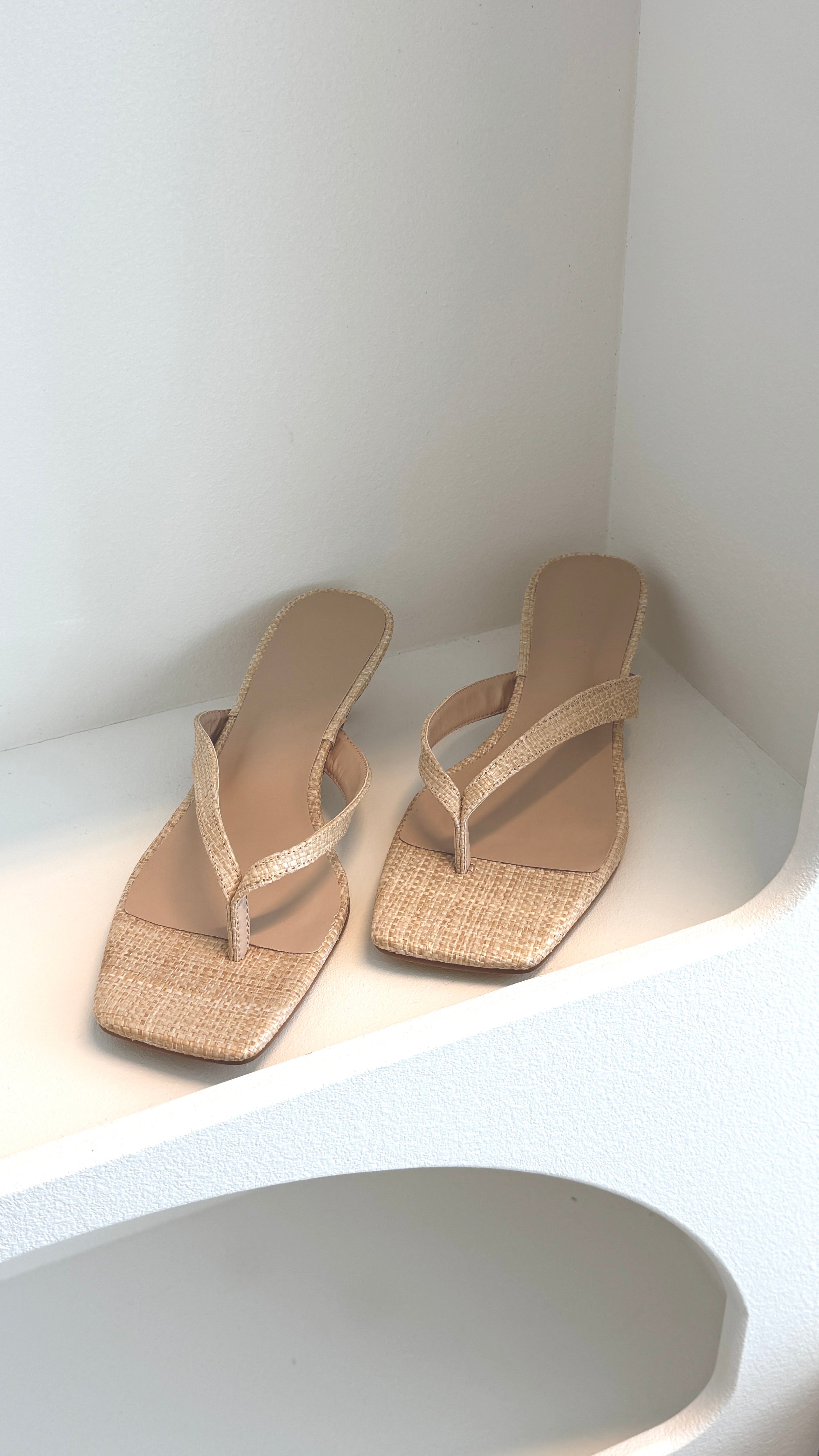 Heloise Heel - Natural Raffia - Billy J