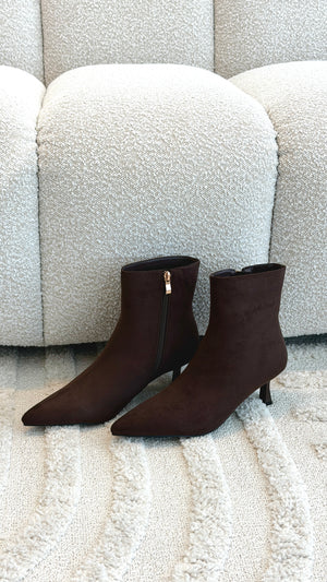 Carmella Boots - Dark Cacao Suede - Billy J