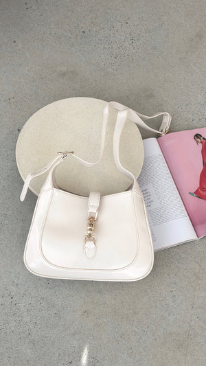 Alix Shoulder Bag - Chalk Crinkle Patent - Billy J
