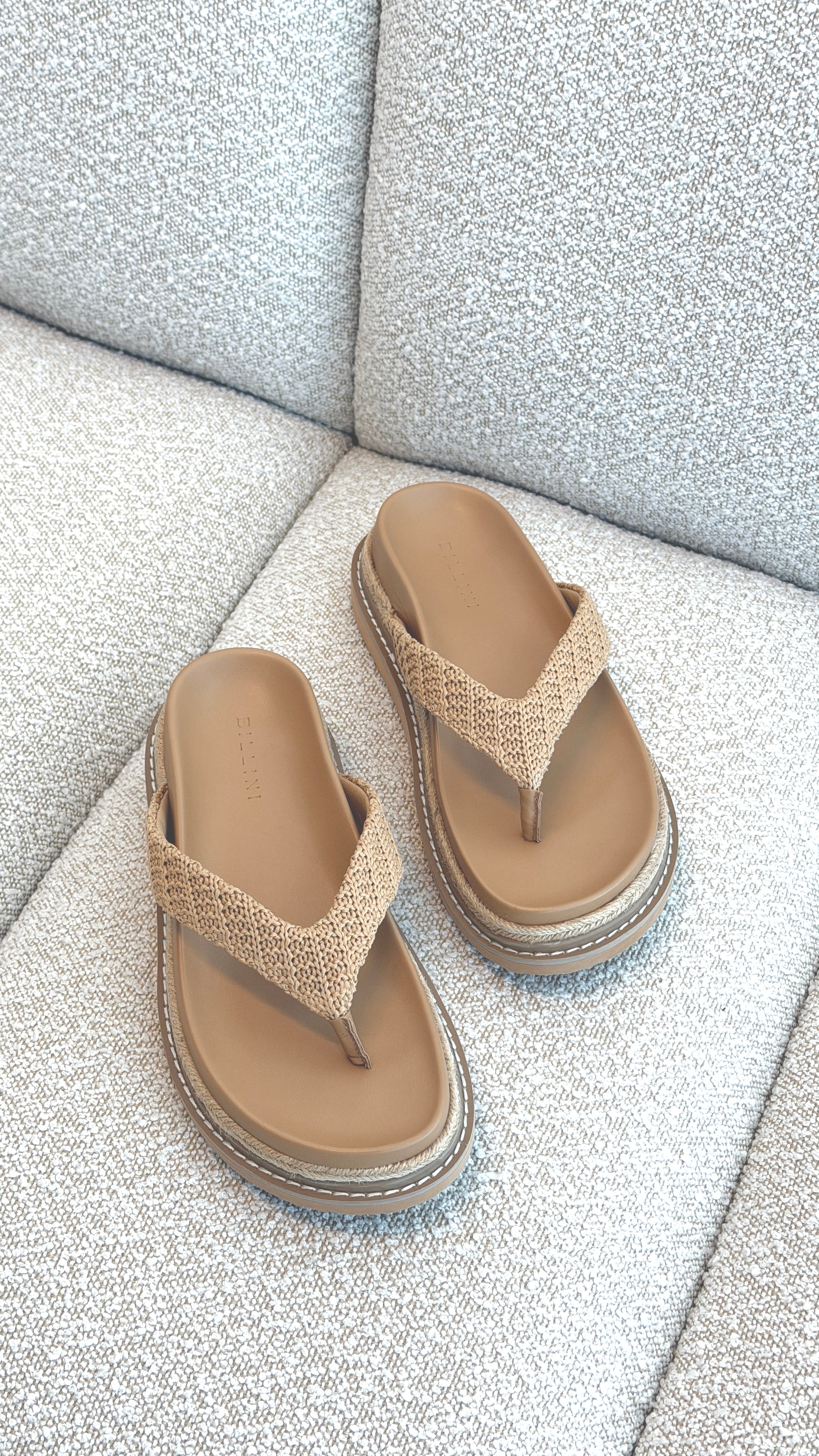 Arlette Slide - Natural Raffia - Billy J