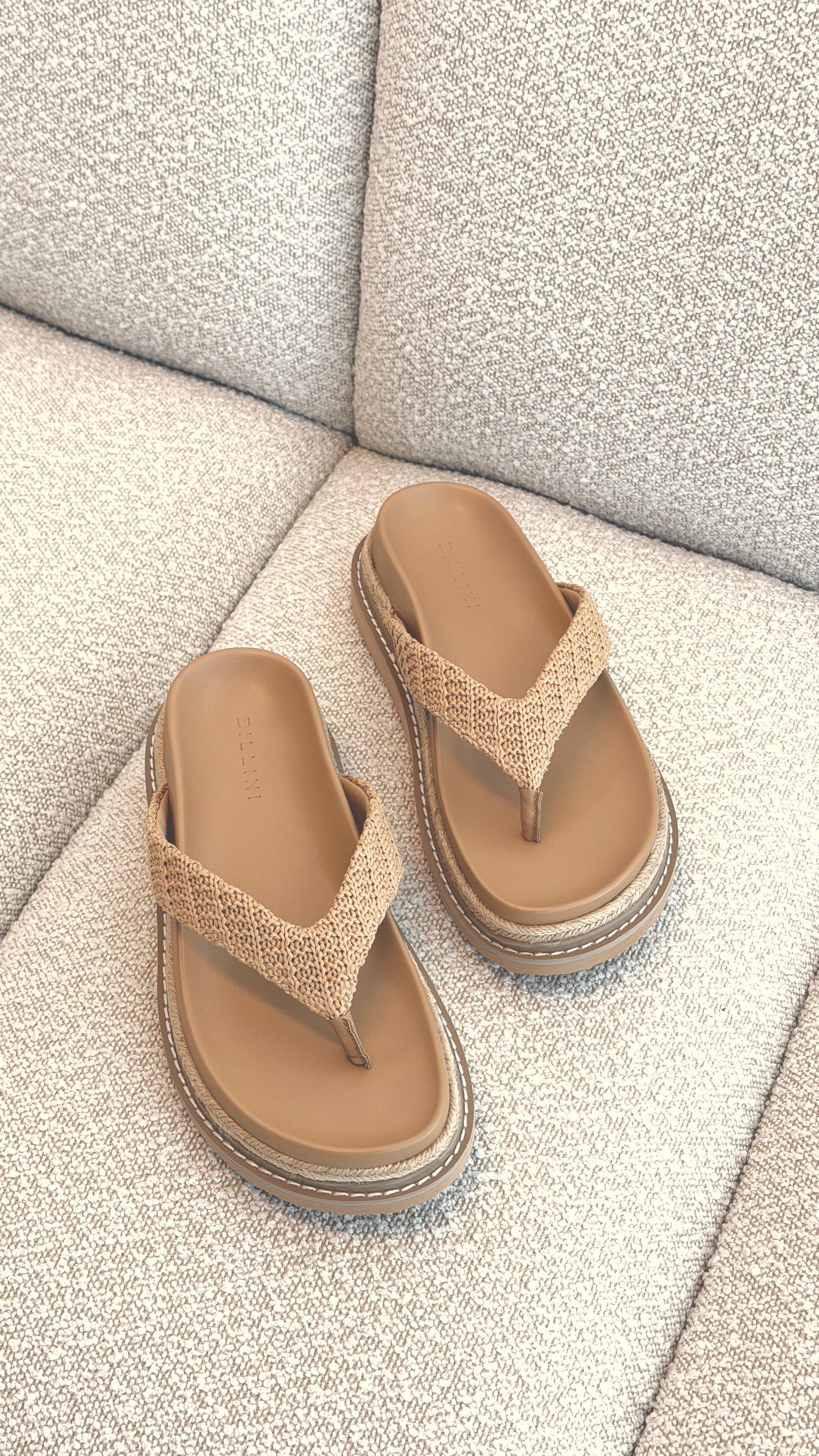 Arlette Slide - Natural Raffia - Billy J