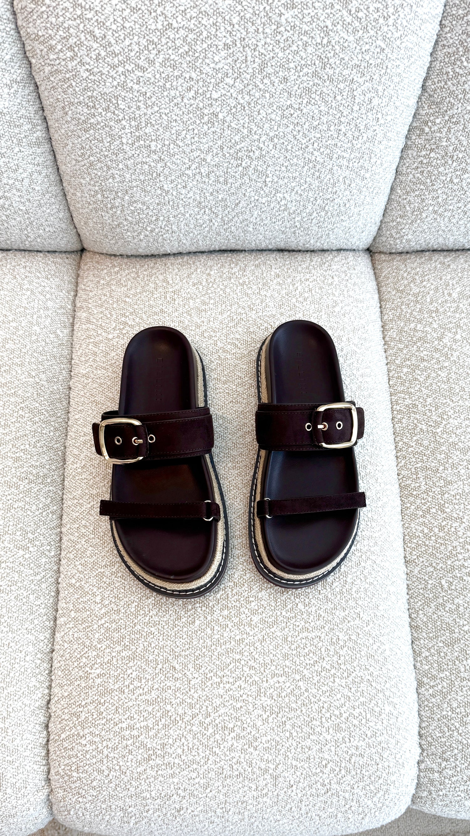 Tabitha Slide - Dark Cacao Suede - Billy J