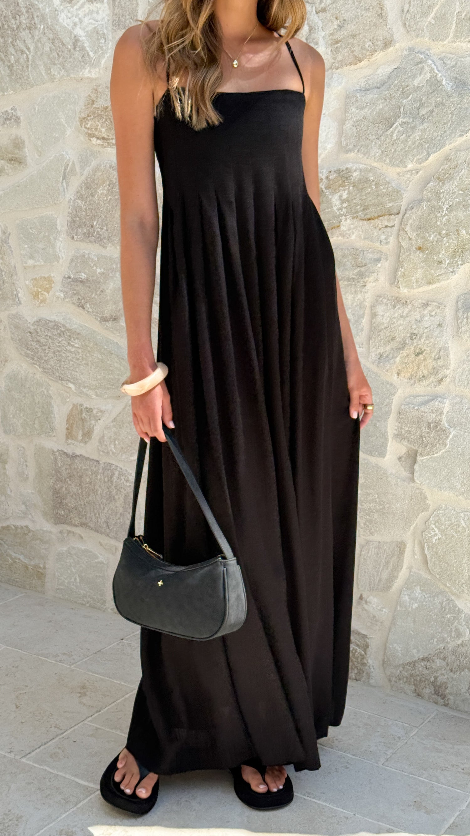 Pippy Maxi Dress - Black - Billy J
