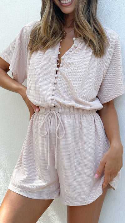 Load image into Gallery viewer, Santorini Playsuit - Blush
