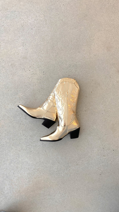 Load image into Gallery viewer, Danaro Boots - Gold Metallic
