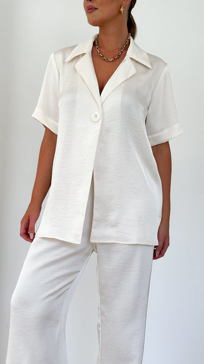 Load image into Gallery viewer, Imogen Button Shirt - Cream - Billy J

