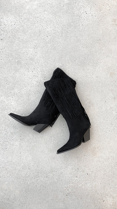 Load image into Gallery viewer, Evette Boots - Black Suede
