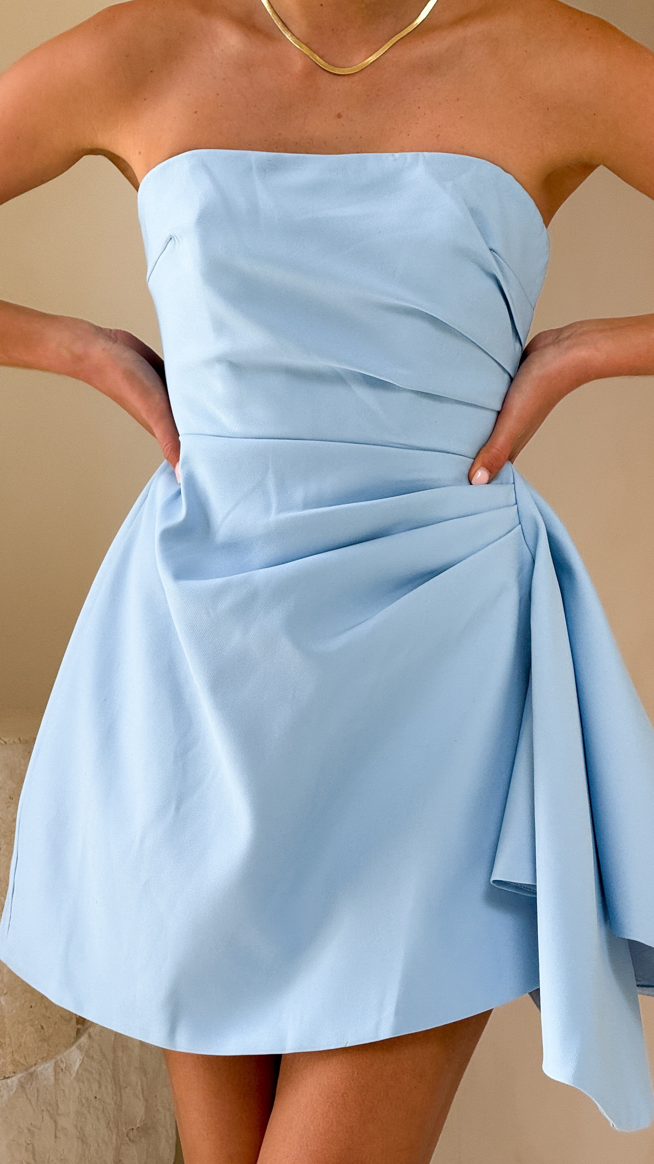 Hanae Mini Dress - Blue - Billy J