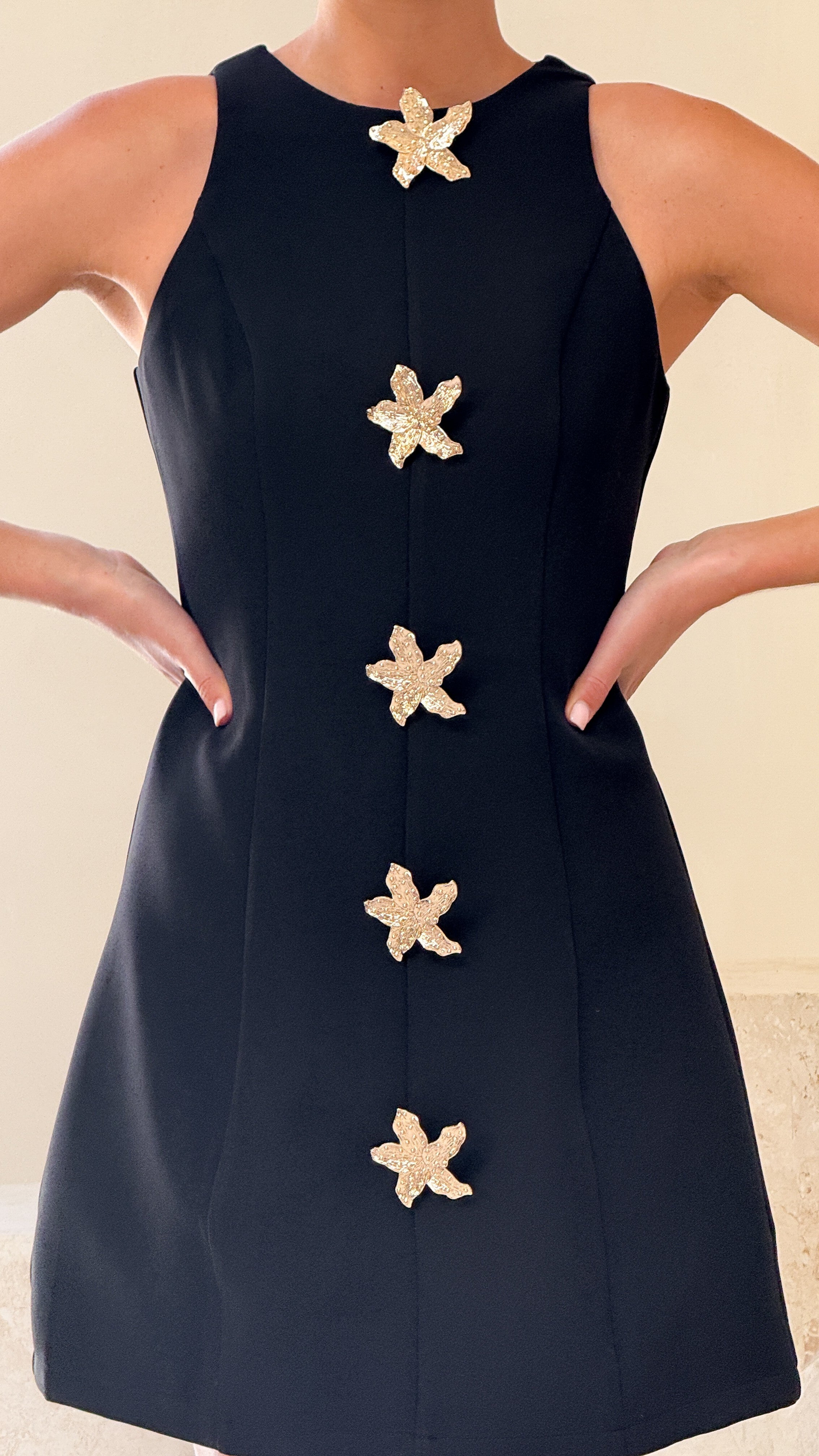 Daray Mini Dress - Black / Star - Billy J