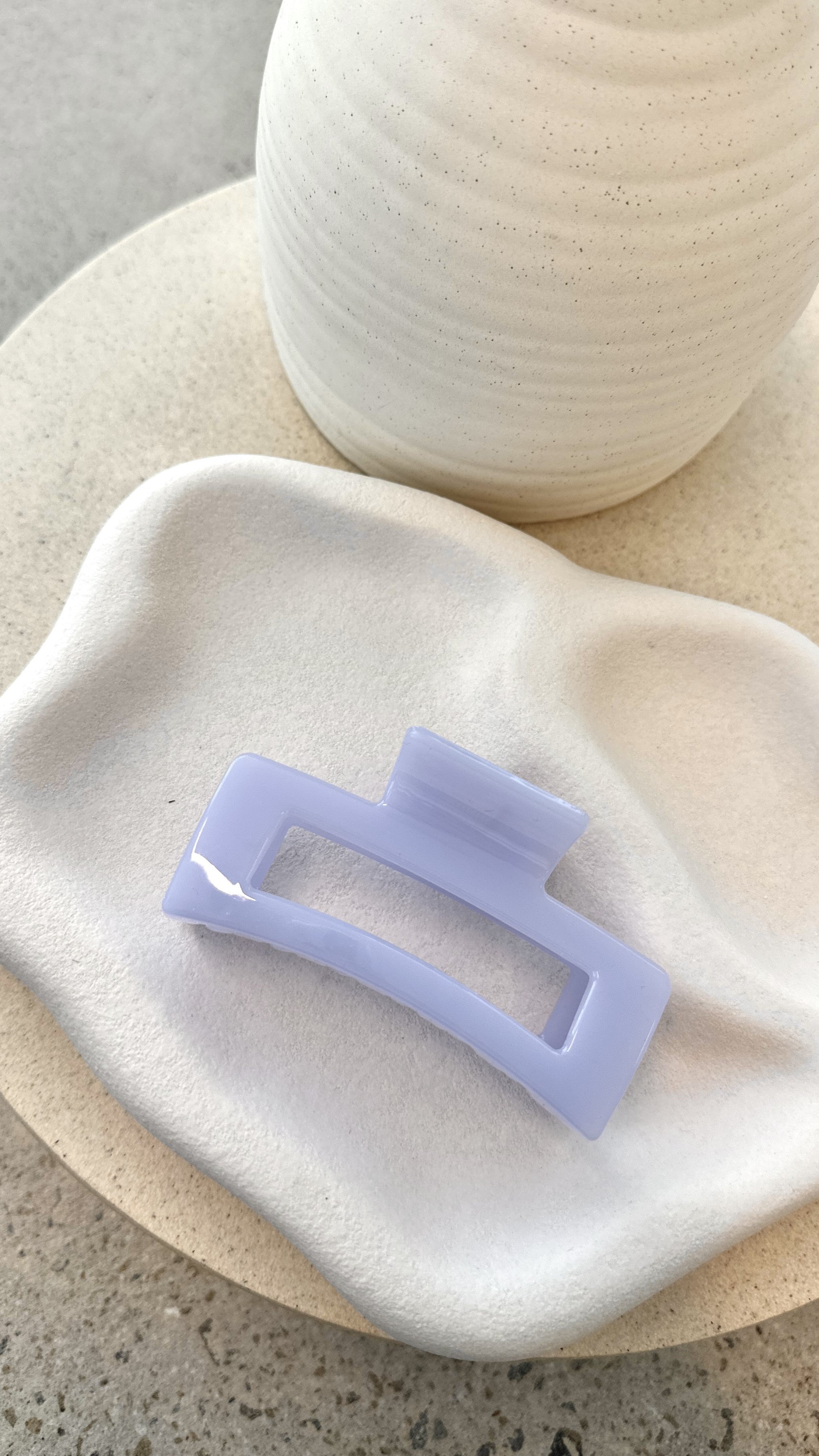 Steph Rectangle Claw Clip - Lilac