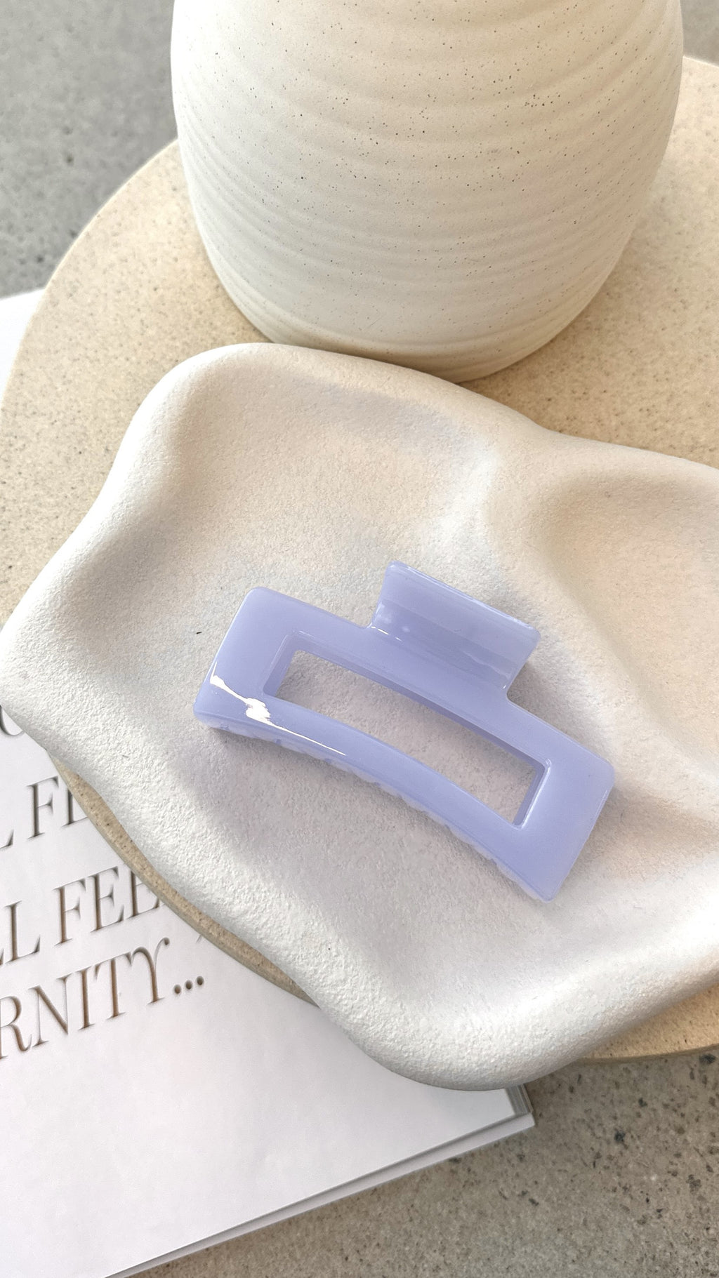 Steph Rectangle Claw Clip - Lilac