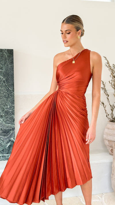 Load image into Gallery viewer, Olivia Maxi Dress - Rust - Billy J
