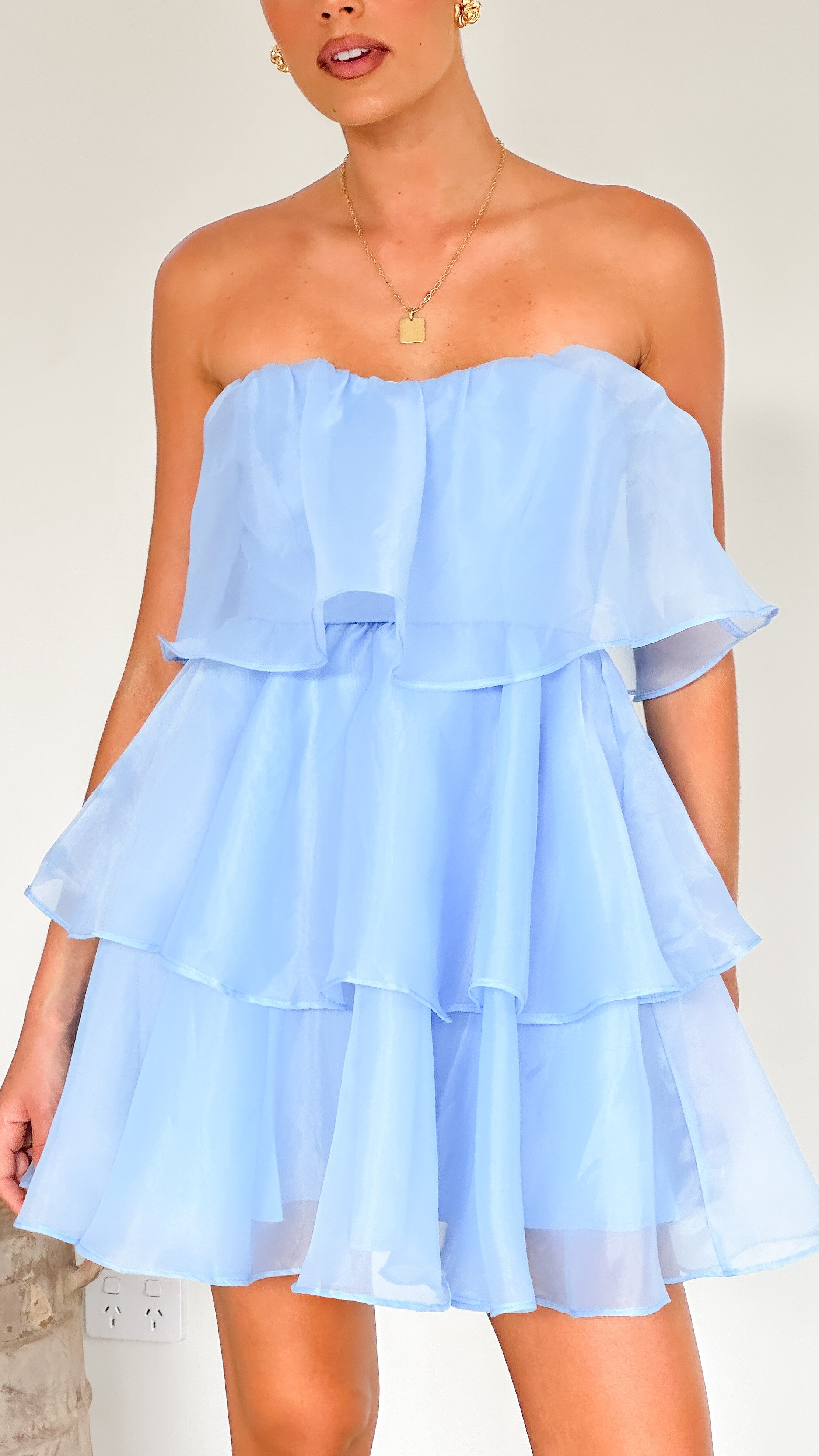 Monet Mini Dress - Blue - Billy J