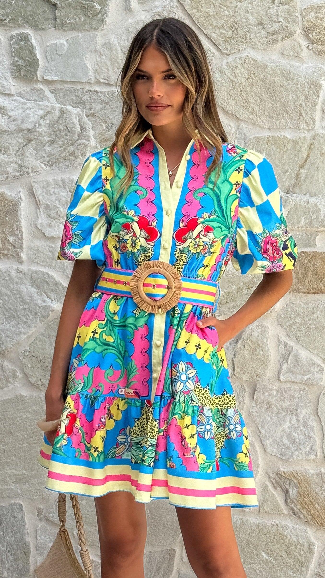 Celene Mini Dress - Tropical Rio - Billy J