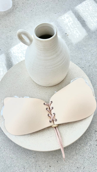 Load image into Gallery viewer, Lace Up Bra - Nude - Billy J
