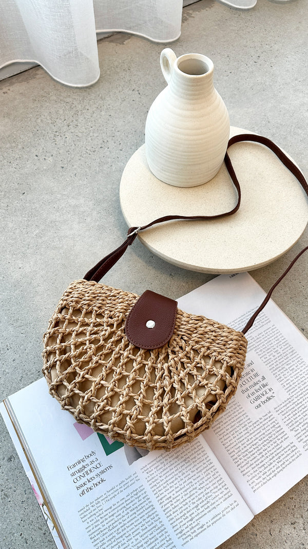 Marielle Half Moon Bag - Straw - Billy J