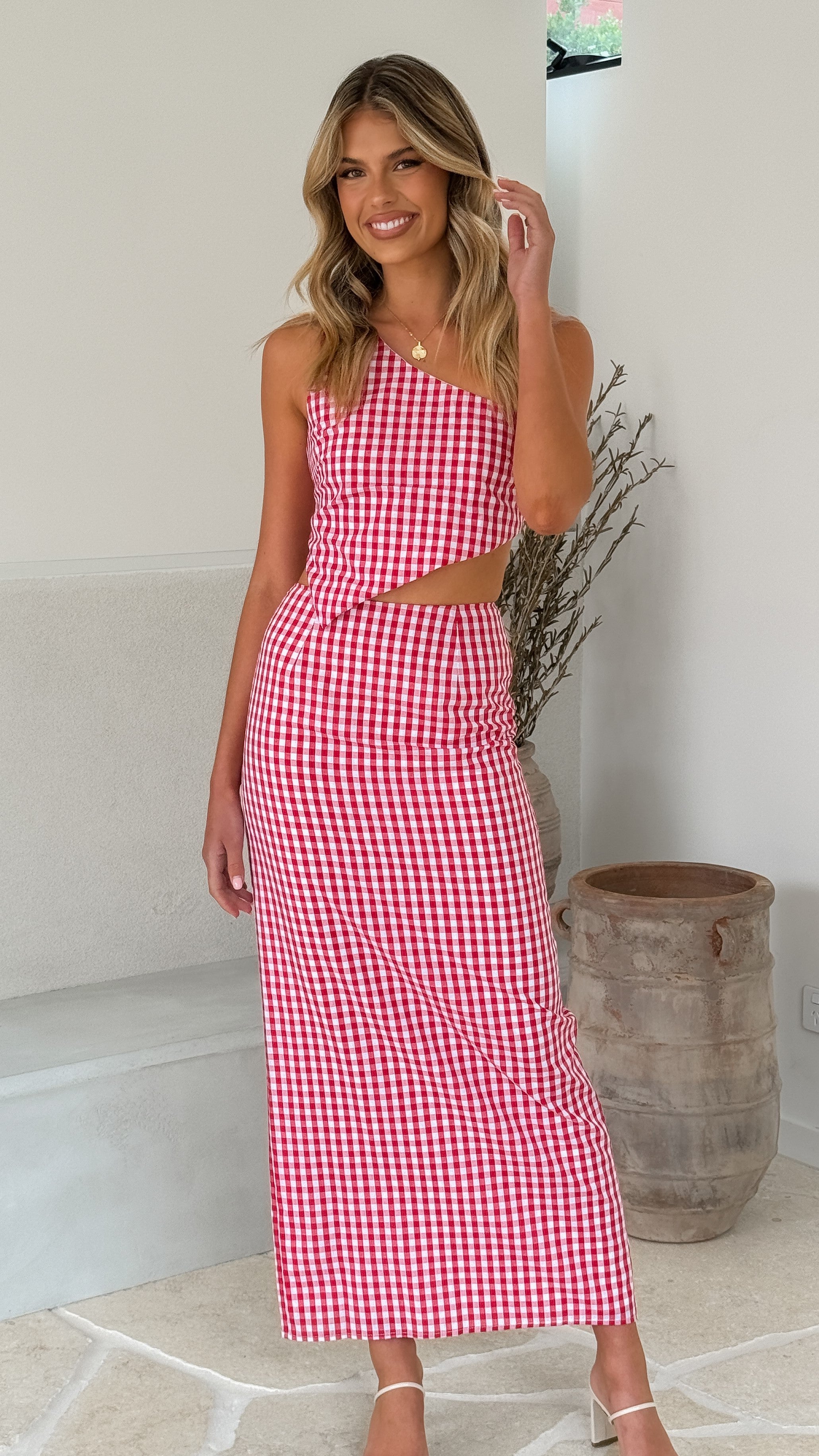 Jakayla Maxi Skirt - Picnic Red - Billy J