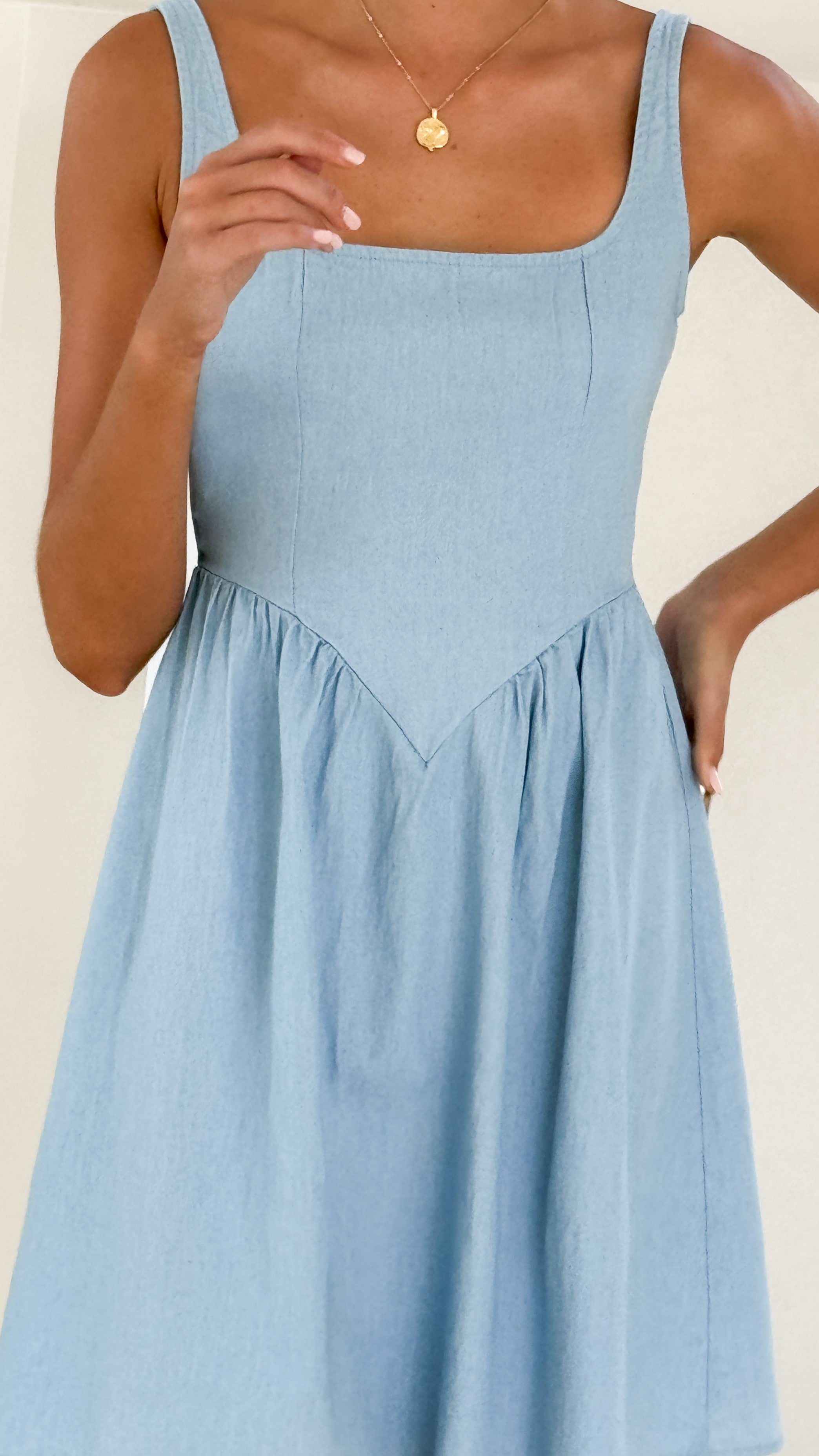 Saima Mini Dress - Blue - Billy J