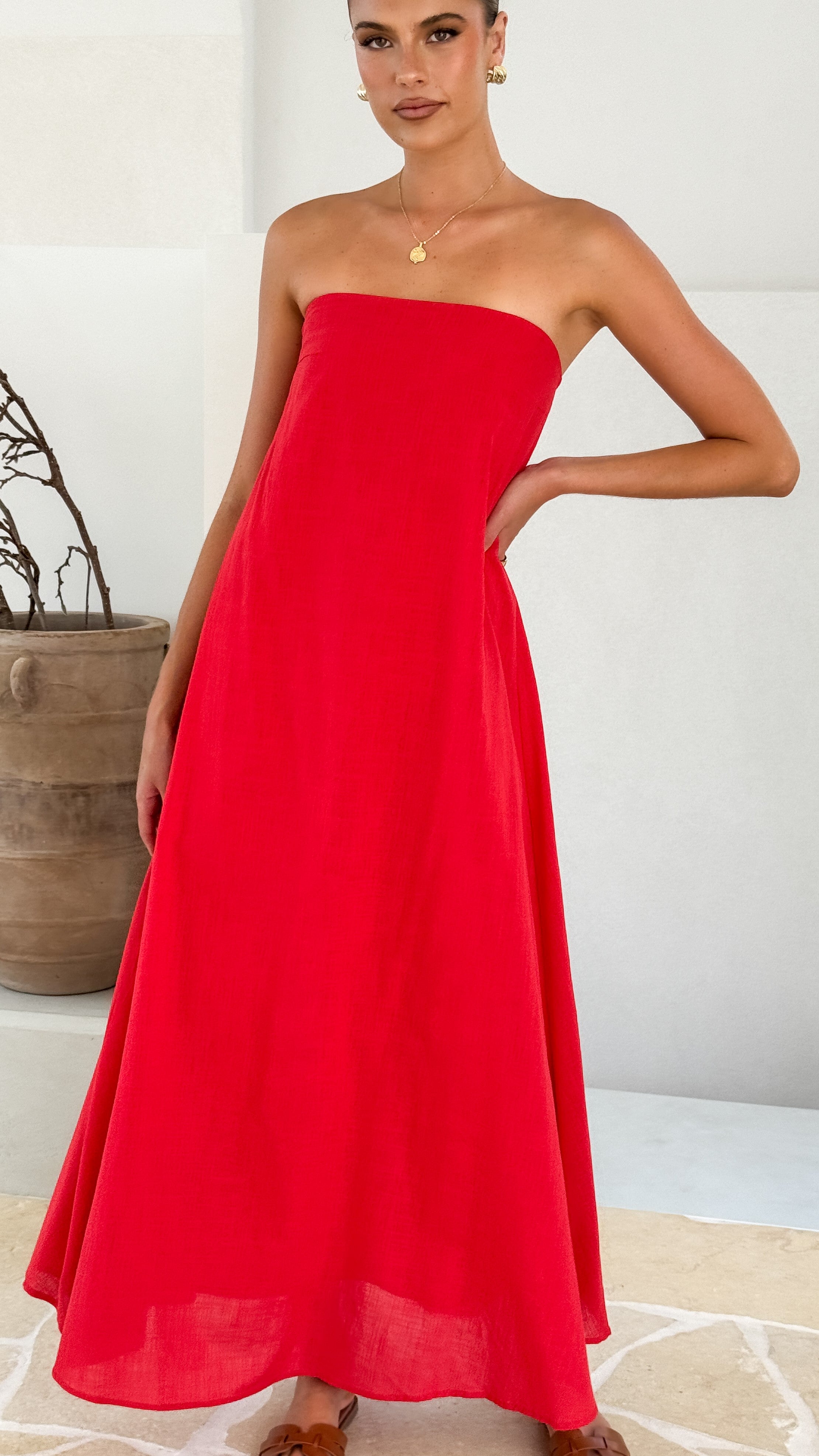 Connie Maxi Dress - Red - Billy J